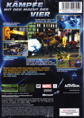 Fantastic 4 (USA) box cover back